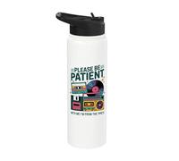 Por favor, ten paciencia conmigo, soy de la tecnología retro de los años 90 Stainless Steel Insulated Water Bottle