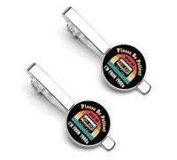 Por favor, tengan paciencia conmigo. Soy de principios del siglo XX. Sujeta corbatas para hombre, plateadas, redondas, con pinzas. Juego de 2. Pinza para corbata, ideal para bodas, aniversarios, negoc