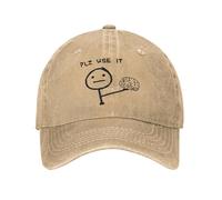 por Favor USA tu Cerebro Conjuntos Gorras de béisbol Hombres Mujeres Moda por Favor úsalo - Sombreros Divertidos para el Cerebro Gorra Casquette Dad Hat