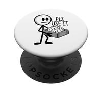 Por favor, úsalo Humor divertido Sarcástico Por favor, usa tu cerebro PopSockets PopGrip Adhesivo