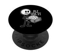 Por favor, úsalo Humor divertido Sarcástico Por favor, usa tu cerebro PopSockets PopGrip Adhesivo