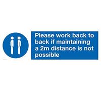 Por favor, vuelve a trabajar con espalda si no es posible mantener 2 m de distancia.