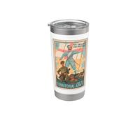 ¡Por Inglaterra y Libertad! 1938 Póster del Ejército Territorial Vaso térmico de acero inoxidable de doble pared