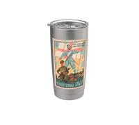 ¡Por Inglaterra y Libertad! 1938 Póster del Ejército Territorial Vaso térmico de acero inoxidable de doble pared