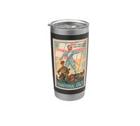 ¡Por Inglaterra y Libertad! 1938 Póster del Ejército Territorial Vaso térmico de acero inoxidable de doble pared