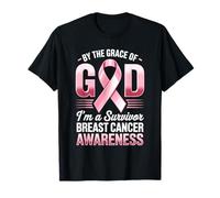 por la Gracia de Dios Soy un Sobreviviente Conciencia del Cáncer de Mama Camiseta