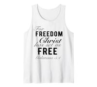 Por la libertad Cristo nos ha liberado Gálatas 5:1 Christian Camiseta sin Mangas