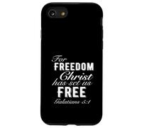 Por la libertad Cristo nos ha liberado Gálatas 5:1 Christian Carcasa para iPhone SE (2020) / 7 / 8