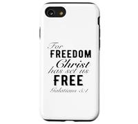 Por la libertad Cristo nos ha liberado Gálatas 5:1 Christian Carcasa para iPhone SE (2020) / 7 / 8