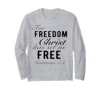 Por la libertad Cristo nos ha liberado Gálatas 5:1 Christian Manga Larga