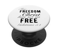 Por la libertad Cristo nos ha liberado Gálatas 5:1 Christian PopSockets PopGrip Adhesivo