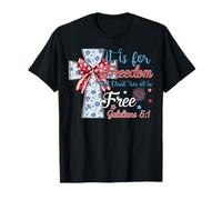 Por la libertad Cristo nos ha liberado Gálatas 5 1 Cristiano Camiseta