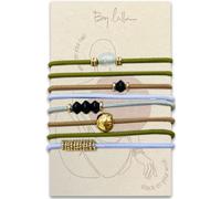 Por Lilla Hair Ties para mujeres Sin dao: la corbata de cabello de la pulsera original - joyas hechas a mano con lujo elstico y empaado de oro y p