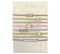 Por Lilla Hair Ties para mujeres Sin dao: la corbata de cabello de pulsera original - joyas hechas a mano con lujo elstico y empaado de oro y plat