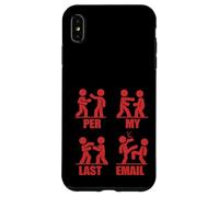 por MI ÚLTIMO Correo ELECTRÓNICO Divertidas Figuras de Palo de Lucha Meme Carcasa para iPhone XS MAX