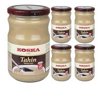 Por Pufai Grocery, Koska Tahini Pasta de sésamo tradicional turco postre Kadayif hilos de pastelería kadaifi dubai pasta de chocolate Tahin aromático, especialidad oriental árabe típica 620 gramos x 5