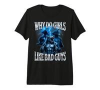 ¿por qué a Las Chicas Les Gustan los Chicos Malos Alpha Wolf Meme Brainrot Cringe Camiseta Premium