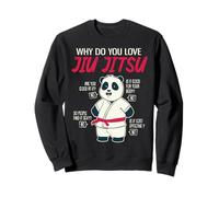 por qué amas el Divertido Panda BJJ brasileño Divertido Jiu Jitsu Sudadera