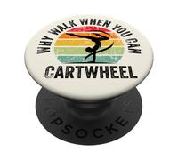 ¿por qué Caminar Cuando Puedes Hacer Gimnasia para niñas Gimnasta PopSockets PopGrip Adhesivo