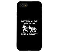 ¿Por qué correr solo cuando puedes arrastrar un burro divertido Burro Racing Carcasa para iPhone SE (2020) / 7 / 8