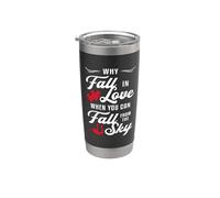 Por qué enamorarse Paracaidismo Paracaidismo Paracaidista Amor Paracaidismo Vaso térmico de acero inoxidable de doble pared
