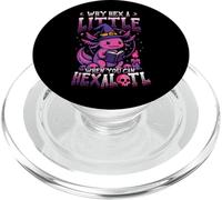 ¿por qué Hex a Little When You Can Hexalotl Funny Axolotl Witch PopSockets PopGrip para MagSafe