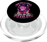 ¿por qué Hex a Little When You Can Hexalotl Funny Axolotl Witch PopSockets PopGrip para MagSafe