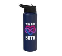 ¿Por Qué No Los Dos? Corazón Infinito Poliamor Bi Stainless Steel Insulated Water Bottle