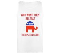 ¿por Qué No Publican Los Archivos De Epstein Camiseta Sin Mangas Blanca para Mujer White Women's Tank Top Sleeveless T-Shirt