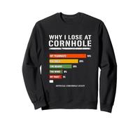 por qué pierdo en Cornhole Estadísticas Oficiales Divertidas Sudadera