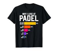 por qué pierdo en el pádel Excusas Divertidas para Hombres y Mujeres Camiseta gráfica económica, Hombre, Negro, XL