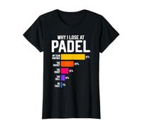 por qué pierdo en el pádel Excusas Divertidas para Hombres y Mujeres Camiseta gráfica económica, Mujer, Negro, XL