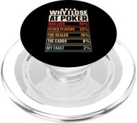 ¿por qué pierdo en el póquer Divertido Juego de Cartas de Broma Amante PopSockets PopGrip para MagSafe