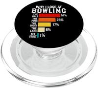 por qué pierdo en los Bolos - Funny Sport Bowler PopSockets PopGrip para MagSafe