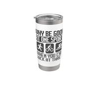 Por qué ser bueno en un deporte cuando puedes chupar en el triatlón Vaso térmico de acero inoxidable de doble pared