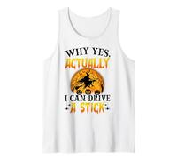 ¿por qué sí, en Realidad Puedo Conducir una Bruja de Palo Chicas de Halloween Camiseta sin Mangas