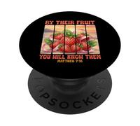 por su Fruto los conocerás Mateo 7 16 versículo de la Biblia PopSockets PopGrip Adhesivo