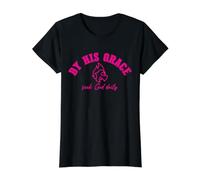 por Su Gracia, Sé Fuerte Valiente, Estados Unidos, No Tengas Miedo Camiseta gráfica económica, Mujer, Negro, M