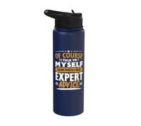 Por supuesto que hablo a mí mismo Humor sarcástico divertido Stainless Steel Insulated Water Bottle