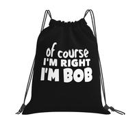 Por Supuesto Que Tengo Razón, Soy Bob. Unisex Mochilas Deportiva Con Cordón Bolsa De Deporte Ajustable Mochila Con Cordón Para Senderismo Viaje Fútbol