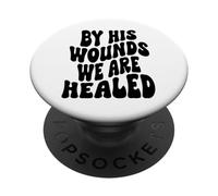 por Sus heridas Somos sanados Feliz Resurrección Domingo Jesús PopSockets PopGrip Adhesivo