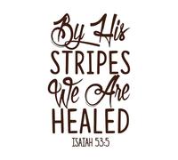 por sus llagas fuimos nosotros curados Pegatinas de pared de vinilo 50.4x81.8cm Pegatinas para vidrio Café