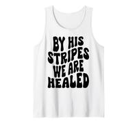 por Sus Rayas Somos sanados Feliz Resurrección Domingo Jesús Camiseta sin Mangas