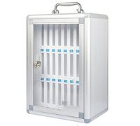 por Telefono Cellulare Cassetta di Sicurezza da Parete en Alluminio Trasparente con Serratura Ideale per Aule Uffici e Fabbriche.