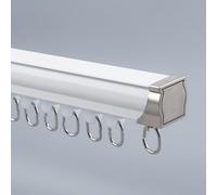 por Tende da Esterno en Alluminio (1-6 m), Soffitto o Parete, Aste Divisorie per Tende, Bianco, 100 cm - Resistente e Facile da Installare