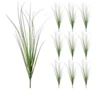 poraceous 10 Piezas Plantas Artificiales, Hierba de Trigo, Hierba Artificial de Plástico, Hierbas Artificiales Exterior, Arbustos Verdes, Planta Verde Decorativa, Ideal para Jardín, Balcón