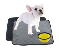 Poraceous 2 Piezas Alfombras Lavables para Perros, Empapadores para Perros, Entrenamiento Almohadilla para Mascota, Reutilizable Absorbente Antideslizante Pet Pee Pad, 60 x 45 cm(Gris)
