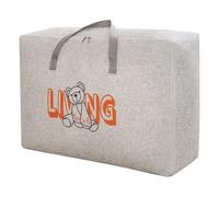 Poraceous 38L Bolsas Almacenaje Ropa Grande, Impermeable Cajas para Guardar Ropa con Cremallera y Asa, Contenedor Debajo de la Cama, para Ropas de Temporada, Edredones, Mantas, Moverse o Viajar