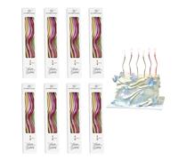 Poraceous 48 Velas de Cumpleaños, Velas en Espiral de Cumpleaños, Vela Para Decoración De Pasteles, Largas Vela Cumpleaño con Soportes, Para Fiesta Cumpleaño Boda