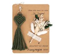 poraceous Dama de honor Preguntas Regalo, Incluye Quiero Ser Mi Dama de Honor Tarjeta, Ramo de Flores Secas, Regalos de damas de honors, Regalos Personalizados Damas de Honors Hecho a Mano